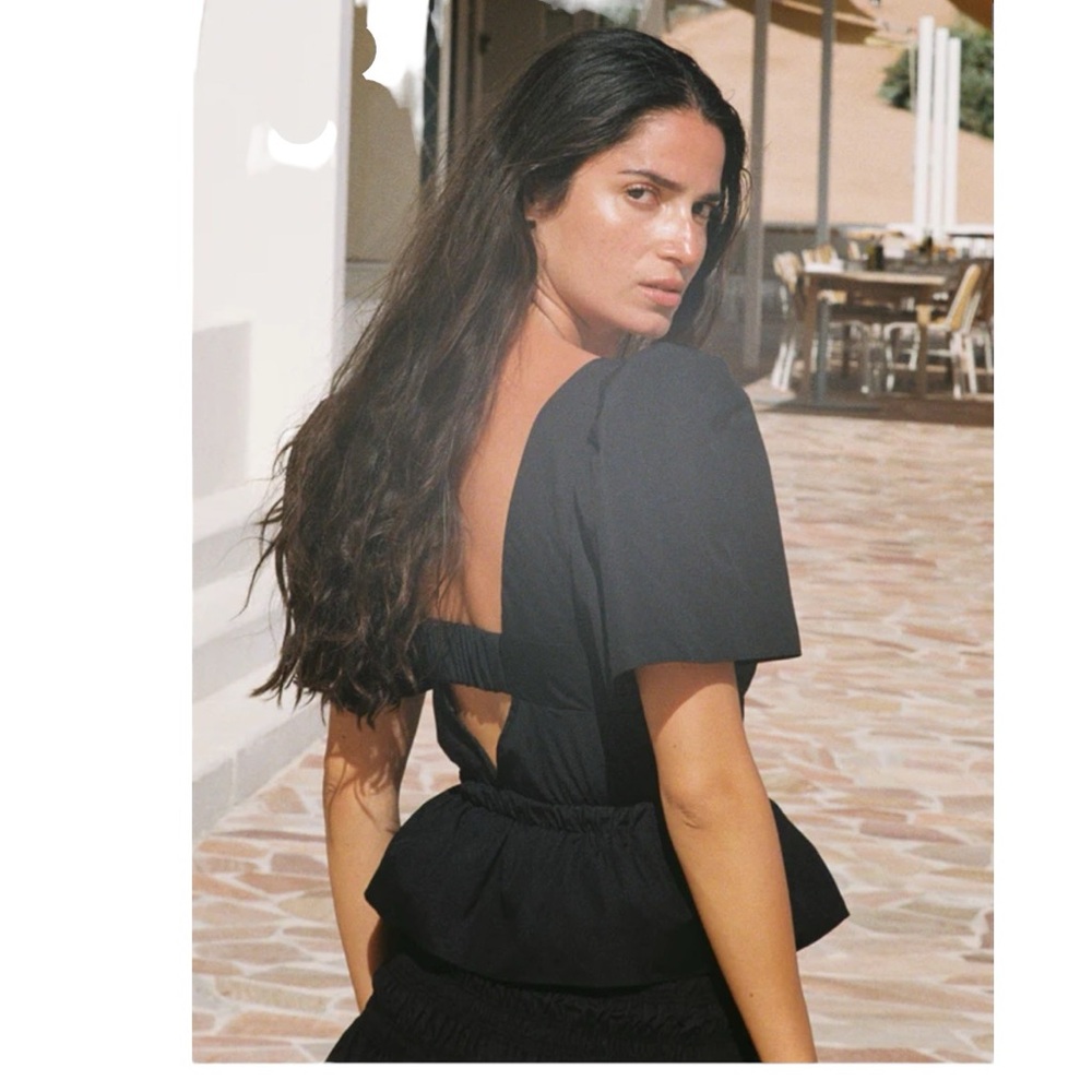 Ciao Lucia Ezio Top Black Cotton Size XS